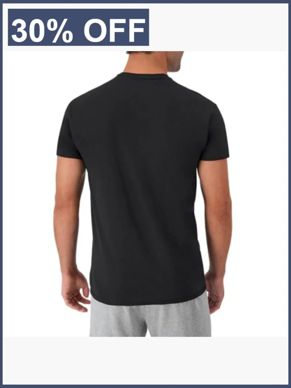 Men's Cotton Undershirt 6-Pack - Crew Neck, Moisture-Wicking, Stays Tucked